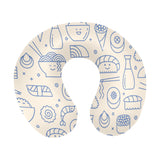 Cute sushi icon pattern U-Shaped Travel Neck Pillow