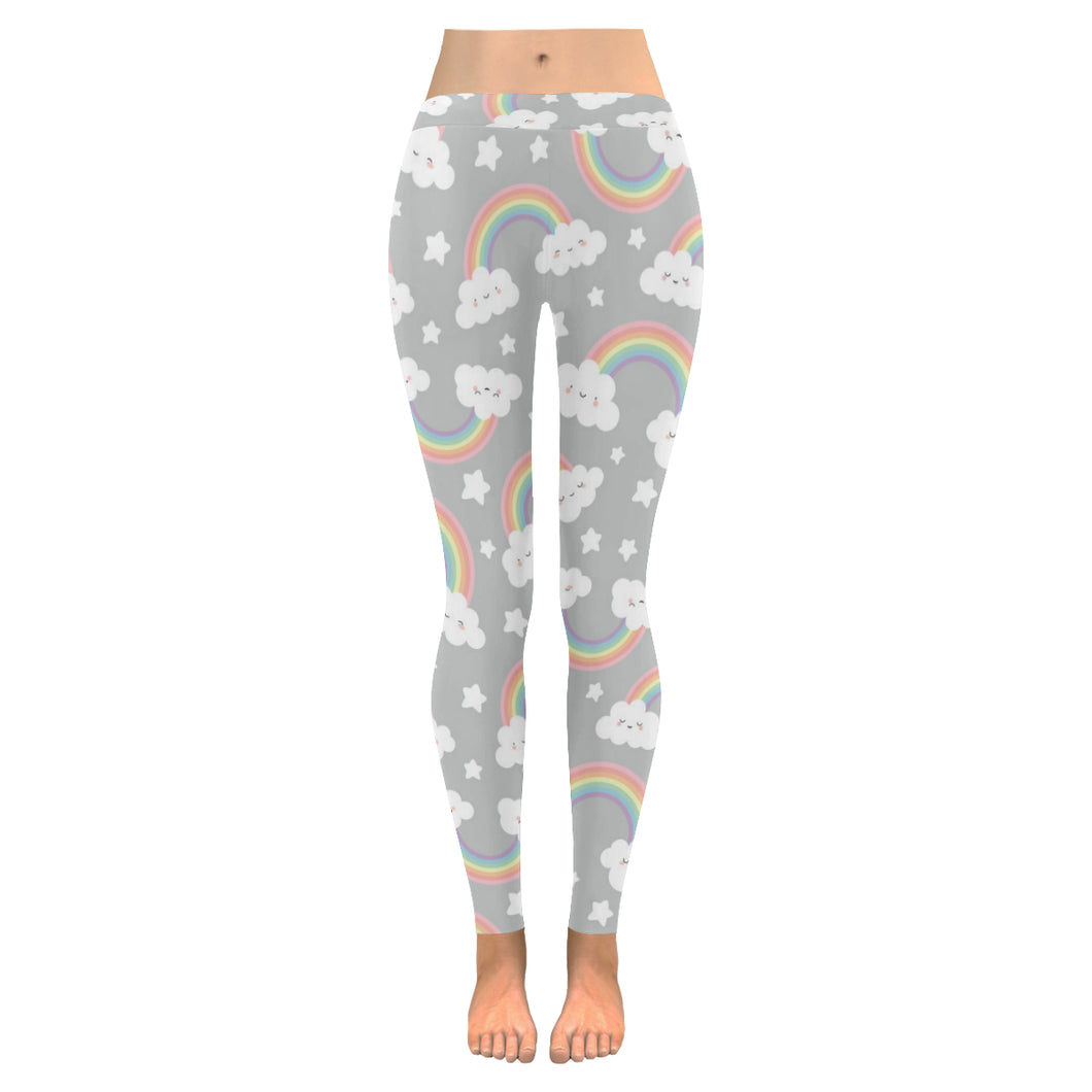 Cute rainbow clound star pattern Women's Legging Fulfilled In US