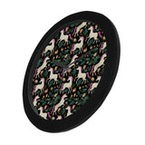 Unicorns forest background Elegant Black Wall Clock