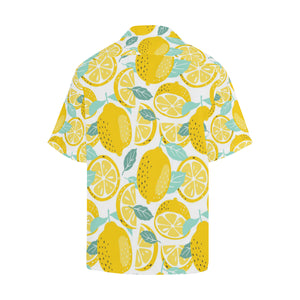 lemon design pattern Men's All Over Print Hawaiian Shirt