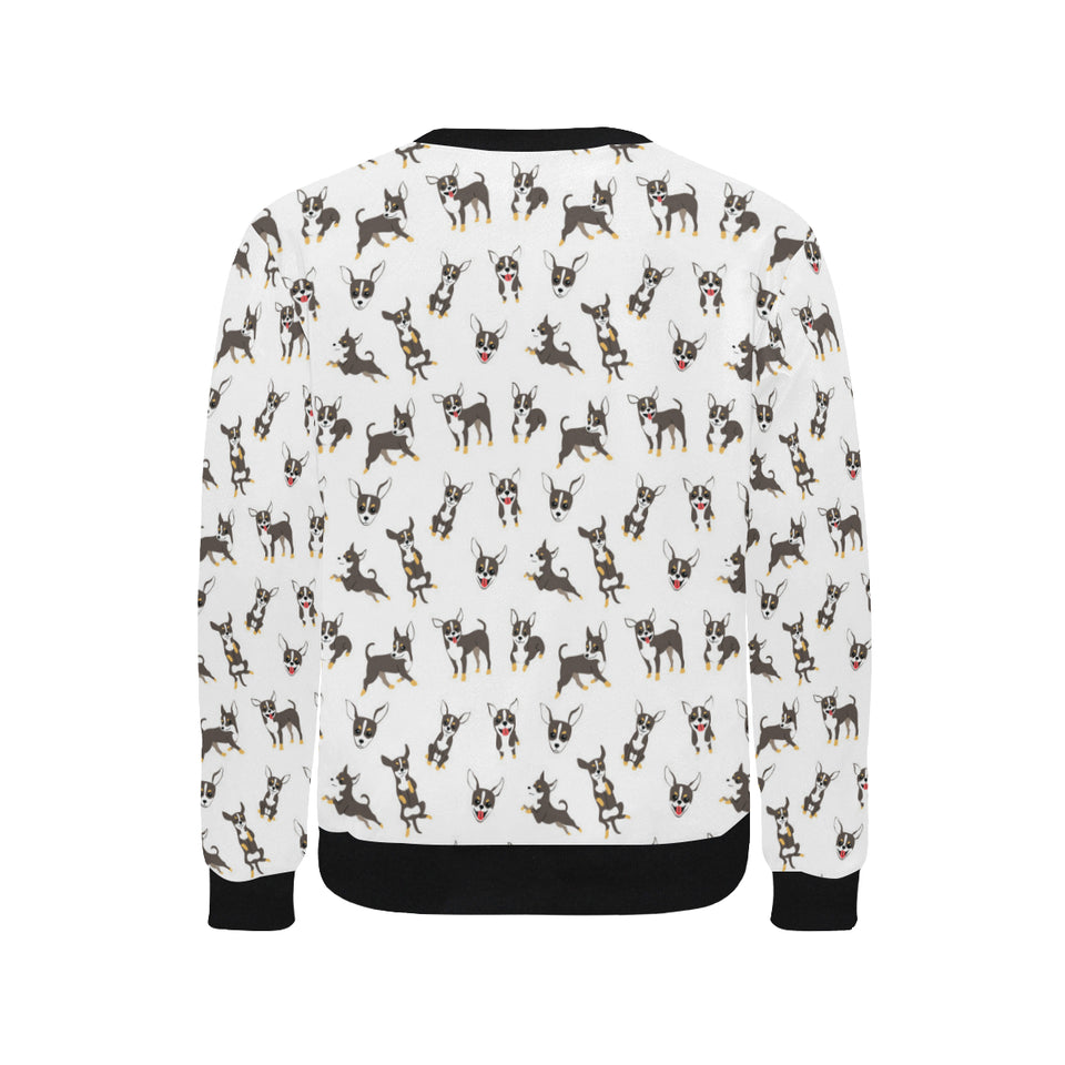 Chihuahua dog pattern Men's Crew Neck Sweatshirt