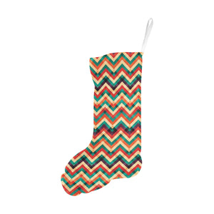 zigzag chevron colorful pattern Christmas Stocking