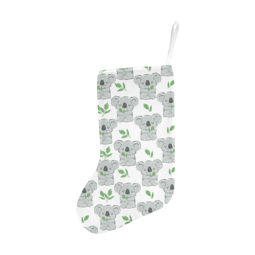Hand drawn Koala leaves pattern Christmas Stocking