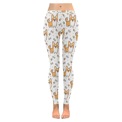 Cute corgi heart star bone pattern Women's Legging Fulfilled In US