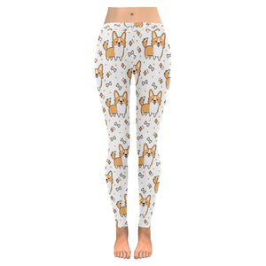 Cute corgi heart star bone pattern Women's Legging Fulfilled In US