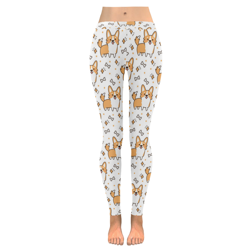 Cute corgi heart star bone pattern Women's Legging Fulfilled In US