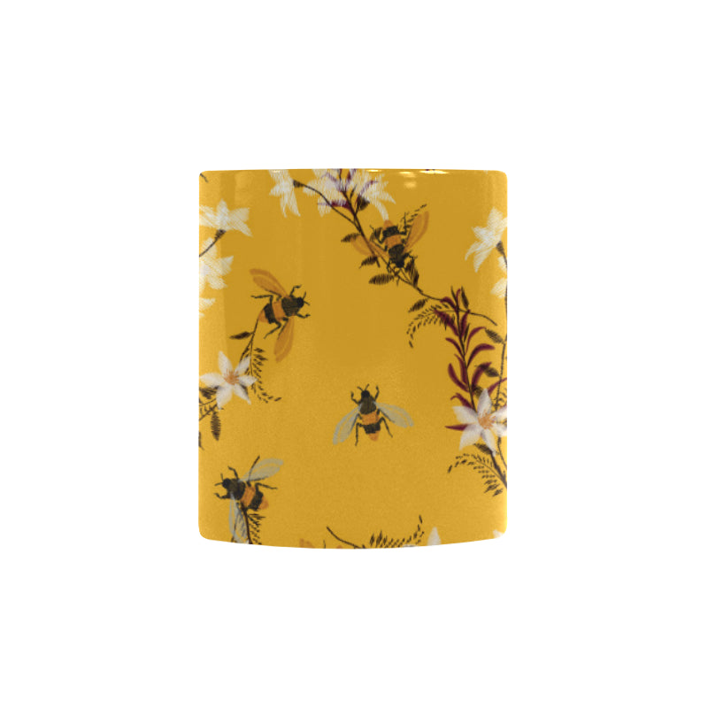 Bee flower pattern Morphing Mug Heat Changing Mug