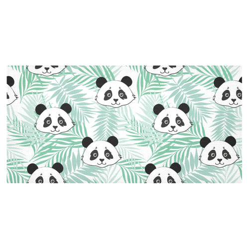 Panda pattern tropical leaves background Tablecloth