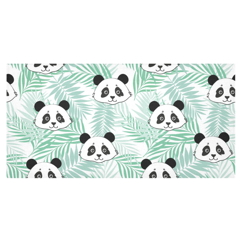 Panda pattern tropical leaves background Tablecloth