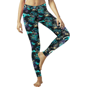 Dragon sea wave pattern Women's Legging Fulfilled In US