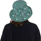 Elephants jungle pattern Unisex Bucket Hat