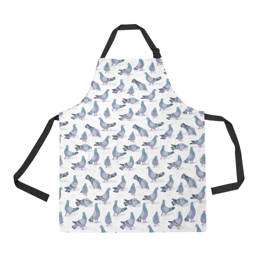 Pigeon Pattern Print Design 03 All Over Print Adjustable Apron