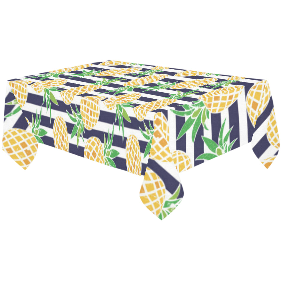 Pineapples pattern striped background Tablecloth