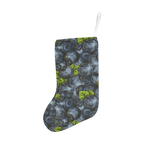 blueberry pattern Christmas Stocking