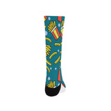 French fries red paper box pattern Crew Socks