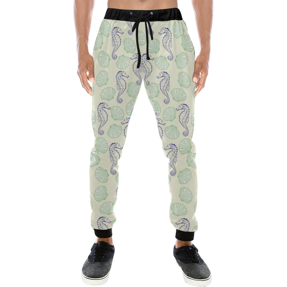 Seahorse shell pattern Unisex Casual Sweatpants