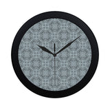 Traditional indian element pattern Elegant Black Wall Clock