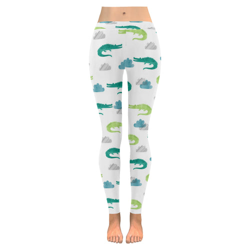 watercolor crocodile pattern Women's Legging Fulfilled In US