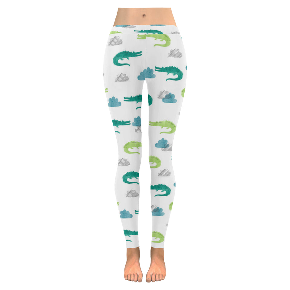 watercolor crocodile pattern Women's Legging Fulfilled In US
