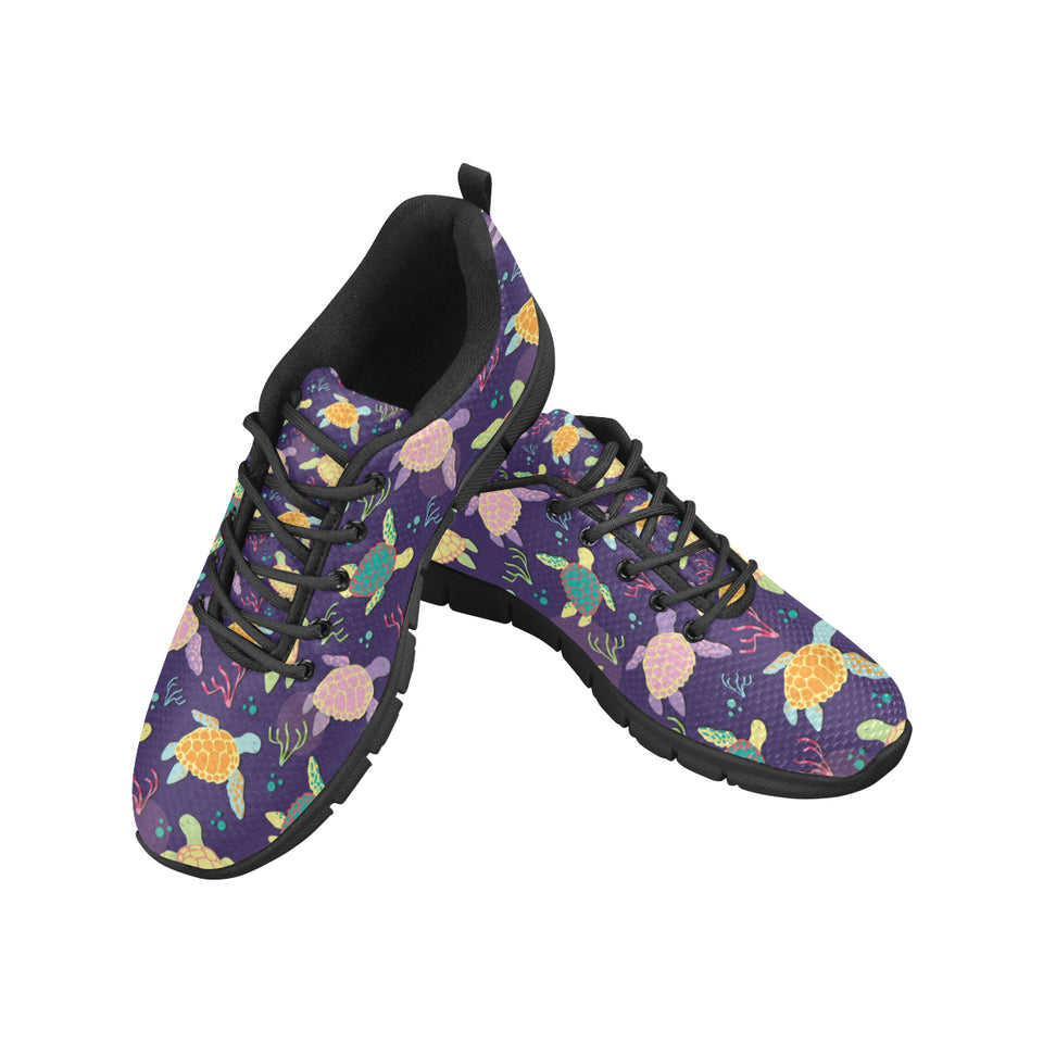 Colorful sea turtle pattern Women's Sneaker Shoes