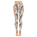 Peacock tropical flower pattern Women's Legging Fulfilled In US