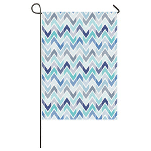 zigzag chevron blue pattern House Flag Garden Flag