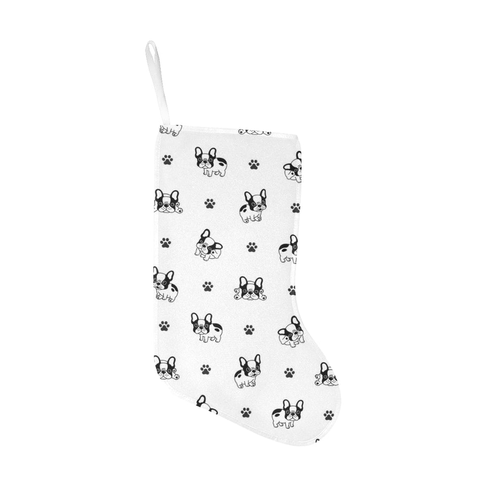Cute french bulldog paw pattern Christmas Stocking