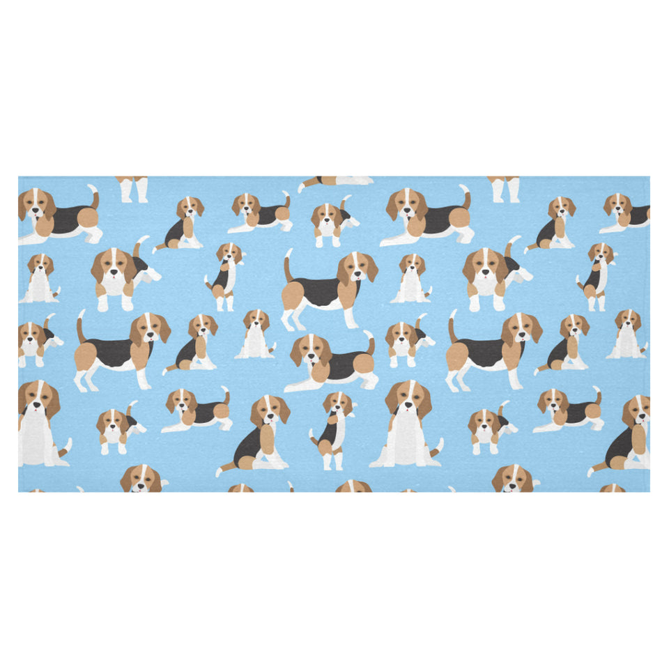 Beagle dog blue background pattern Tablecloth