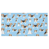 Beagle dog blue background pattern Tablecloth
