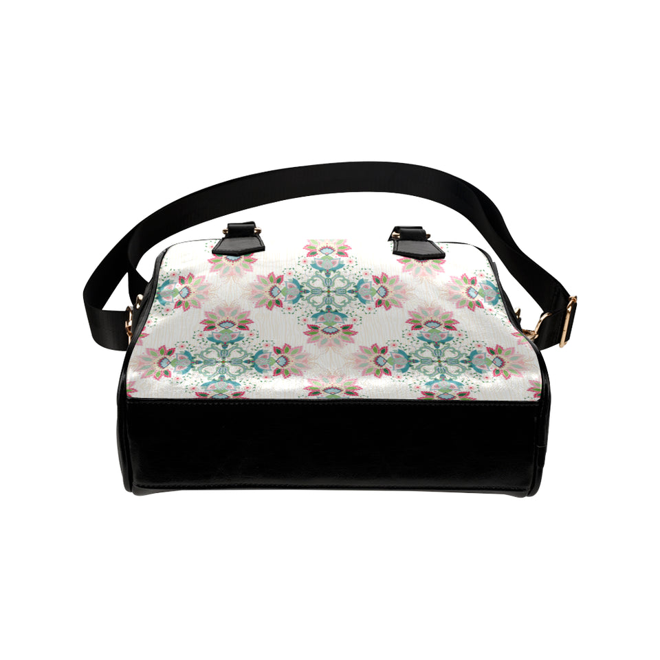 Square floral indian flower pattern Shoulder Handbag