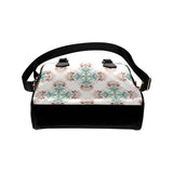 Square floral indian flower pattern Shoulder Handbag