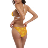 Sun orange background Sexy Bikinis Two-Piece Swimsuits