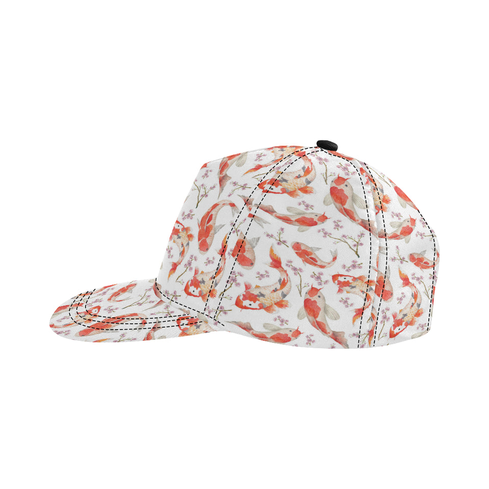 Watercolor Koi Fish Carp Fish pattern All Over Print Snapback Cap