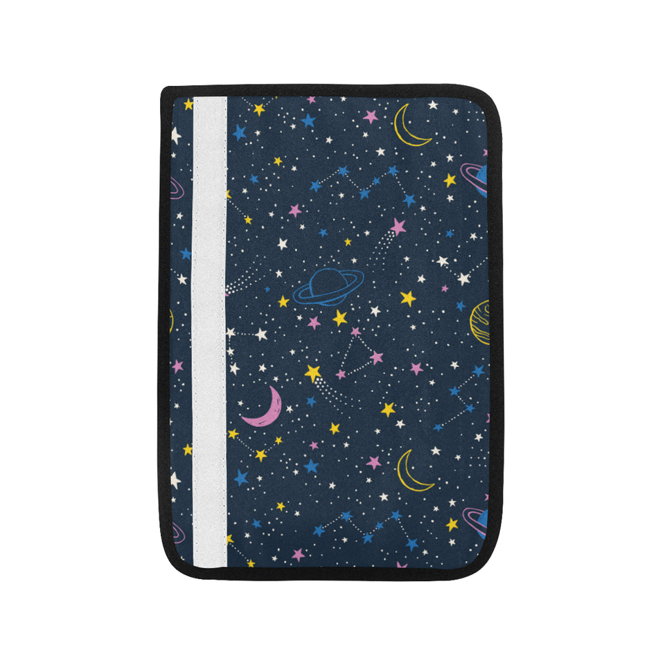 space pattern with planets, comets, constellations Car Seat Belt Cover