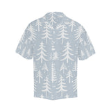 Christmas tree winter forest pattern Men's All Over Print Hawaiian Shirt