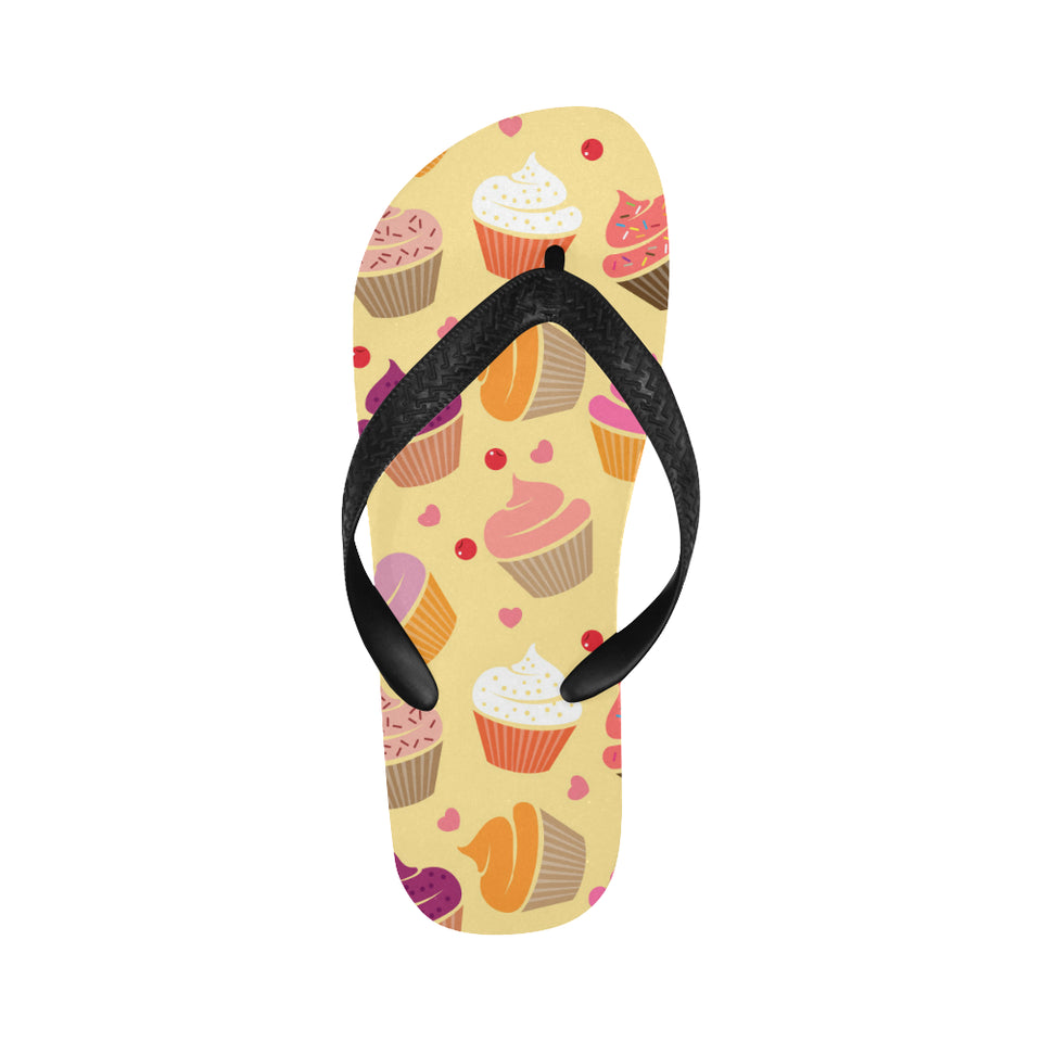 cake cupcake heart cherry pattern Unisex Flip Flops