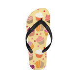 cake cupcake heart cherry pattern Unisex Flip Flops