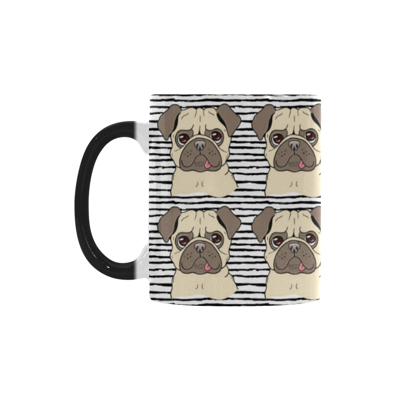Happy pug pattern Morphing Mug Heat Changing Mug