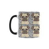 Happy pug pattern Morphing Mug Heat Changing Mug