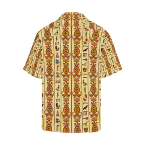 Egypt Hieroglyphics Pattern Print Design 04 Men's All Over Print Hawaiian Shirt (Model T58)