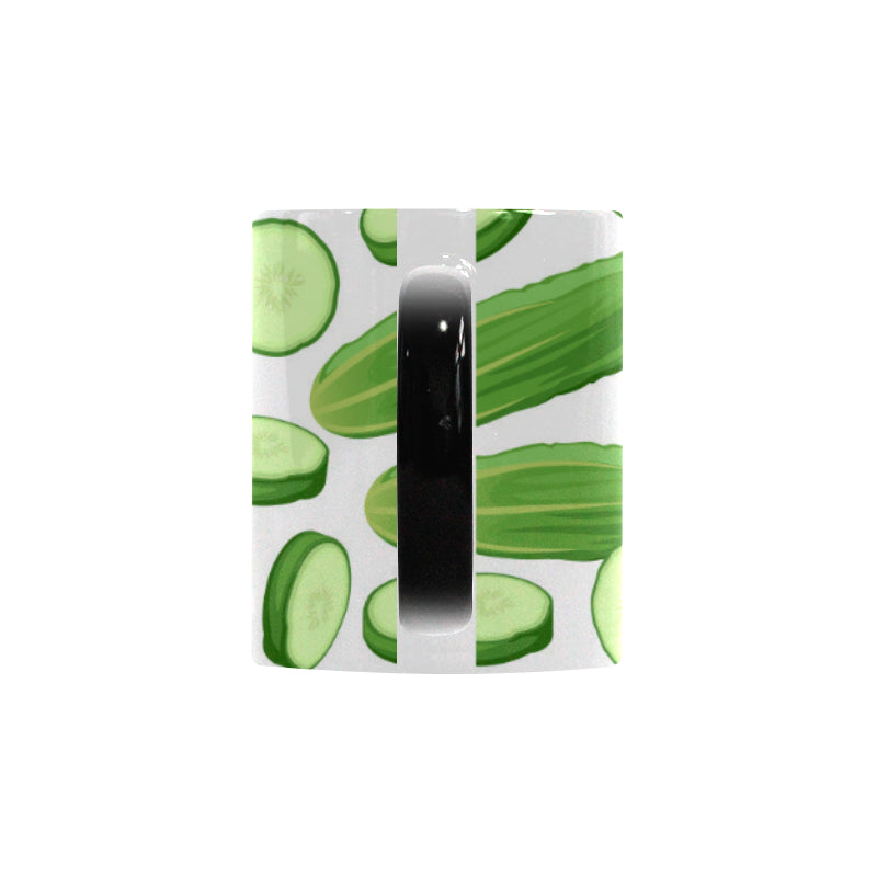 cucumber whole slices pattern Morphing Mug Heat Changing Mug