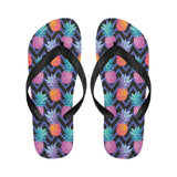 Pineapples pattern zigzag background Unisex Flip Flops