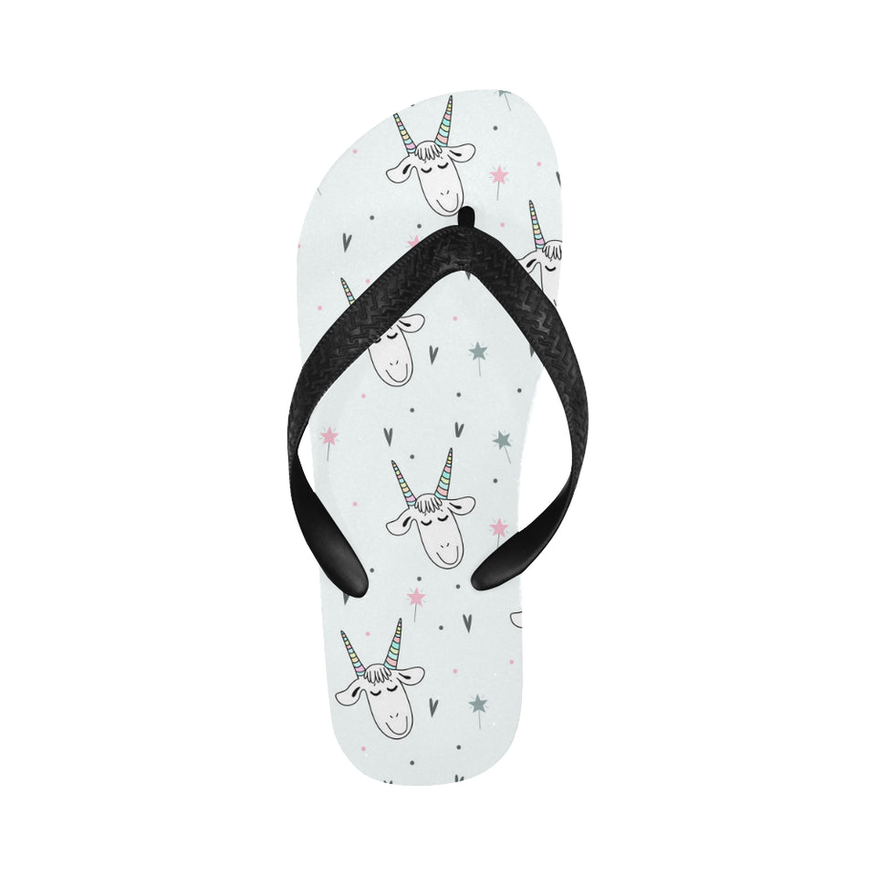 Cute goat design pattern Unisex Flip Flops