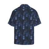 Blue Theme guitar pattern Men's All Over Print Hawaiian Shirt