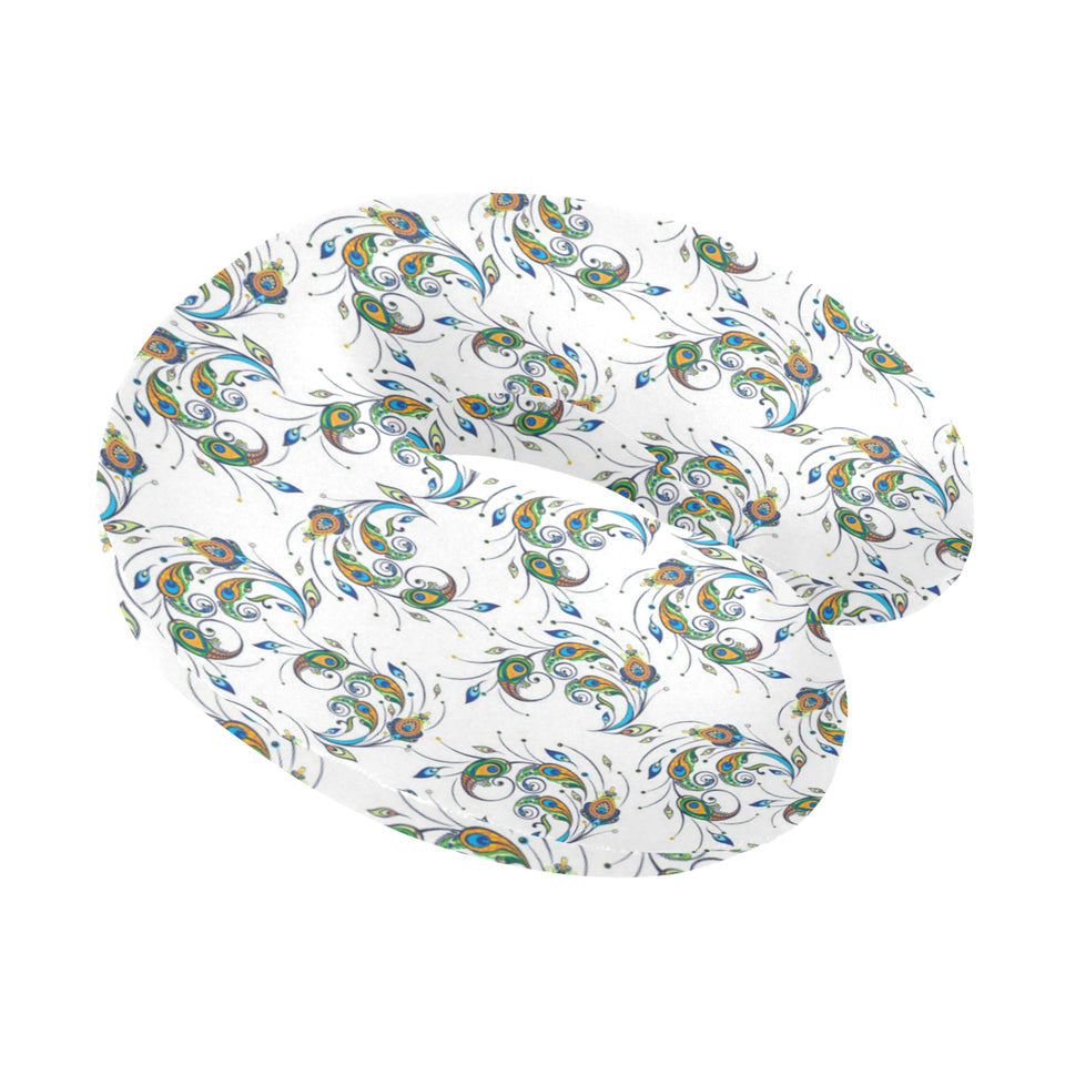 Peacock feather pattern U-Shaped Travel Neck Pillow