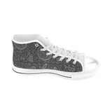Pizza pattern Men's High Top Canvas Canvas Shoes White