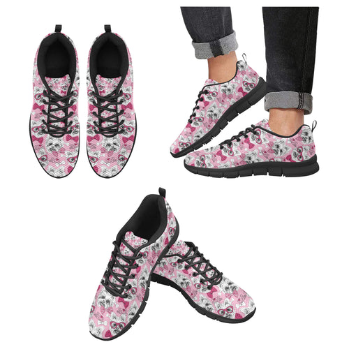 Yorkshire Terrier Pattern Print Design 03 Men's Breathable Sneakers ( Model 055)