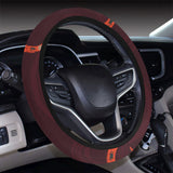 Boomerang Australian aboriginal ornament circle bl Car Steering Wheel Cover
