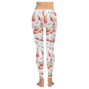 Watercolor fancy carp pattern Women's Legging Fulfilled In US