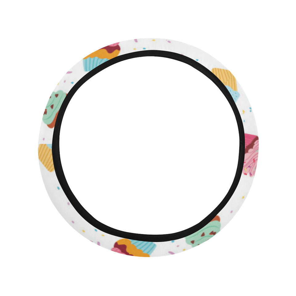 Cake cupcake design pattern Car Steering Wheel Cover